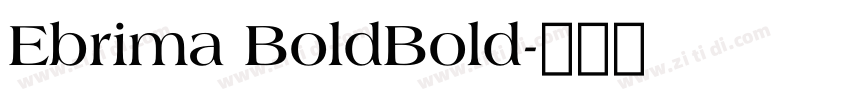 Ebrima BoldBold字体转换